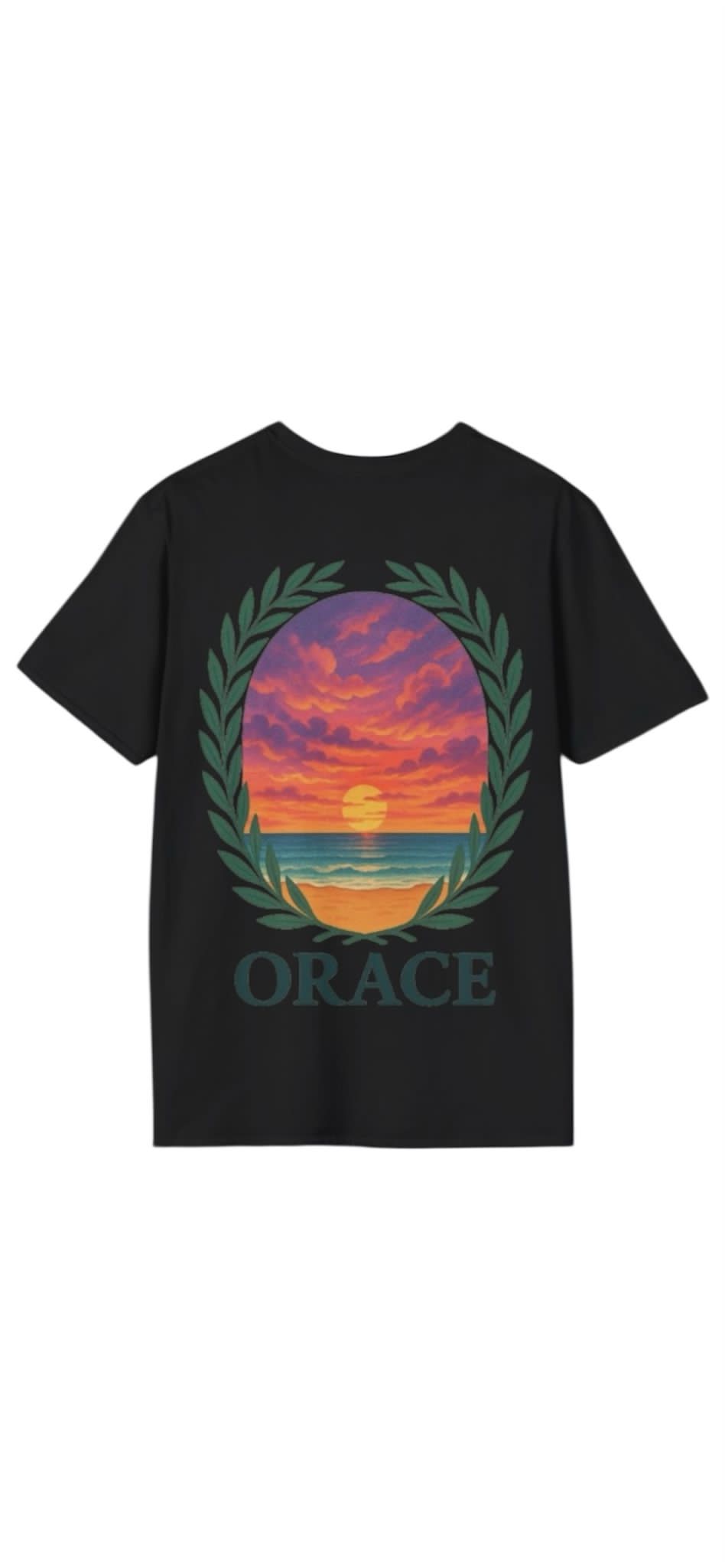 T-shirt Soleil et Plage Noir